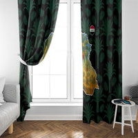 Iraq Window Curtain with Palm Tree Landscape and Map Silhouette Design - Wonder Print Shop