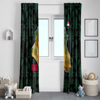 Iraq Window Curtain with Palm Tree Landscape and Map Silhouette Design - Wonder Print Shop