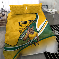 Personalized Australia Soccer Kangaroo Mascot Bedding Set Sydney Opera House - Hear the Champions Roar Football