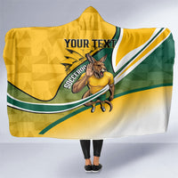 Personalized Australia Soccer Kangaroo Mascot Hooded Blanket Sydney Opera House - Hear the Champions Roar Football