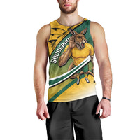 Personalized Australia Soccer Kangaroo Mascot Men Tank Top Sydney Opera House - Hear the Champions Roar Football