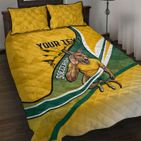 Personalized Australia Soccer Kangaroo Mascot Quilt Bed Set Sydney Opera House - Hear the Champions Roar Football