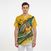 Personalized Australia Soccer Kangaroo Mascot Scrub Top Sydney Opera House - Hear the Champions Roar Football