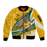 Personalized Australia Soccer Kangaroo Mascot Sleeve Zip Bomber Jacket Sydney Opera House - Hear the Champions Roar Football