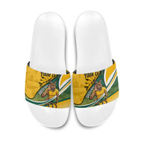 Personalized Australia Soccer Kangaroo Mascot Slide Sandals Sydney Opera House - Hear the Champions Roar Football