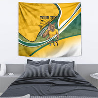 Personalized Australia Soccer Kangaroo Mascot Tapestry Sydney Opera House - Hear the Champions Roar Football