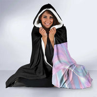 Bowling Strike Graphic Hooded Blanket Custom Flaming Ball and Pastel Gradient Swirl Pattern Design - Wonder Print Shop