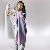 Bowling Strike Graphic Hooded Blanket Custom Flaming Ball and Pastel Gradient Swirl Pattern Design - Wonder Print Shop