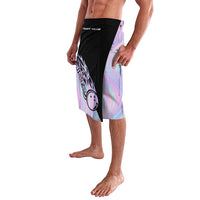 Bowling Strike Graphic Lavalava Custom Flaming Ball and Pastel Gradient Swirl Pattern Design - Wonder Print Shop