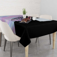 Bowling Strike Graphic Tablecloth Custom Flaming Ball and Pastel Gradient Swirl Pattern Design - Wonder Print Shop