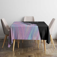 Bowling Strike Graphic Tablecloth Custom Flaming Ball and Pastel Gradient Swirl Pattern Design - Wonder Print Shop