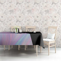 Bowling Strike Graphic Tablecloth Custom Flaming Ball and Pastel Gradient Swirl Pattern Design - Wonder Print Shop