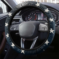 Flag American Fishing Steering Wheel Cover Fish Silhouette in Grunge Patriotic - Wonder Print Shop