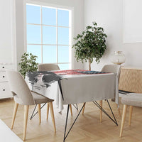 Custom Flag American Fishing Tablecloth Fish Silhouette in Grunge Patriotic - Wonder Print Shop