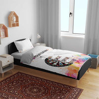 Custom Name Darts Bedding Set Funny Dartboards Colorful Paint Aim Shoot Swear Repeat - Wonder Print Shop