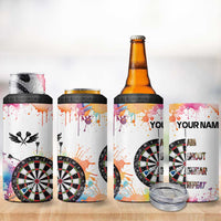 Custom Name Darts 4 in 1 Can Cooler Tumbler Funny Dartboards Colorful Paint Aim Shoot Swear Repeat - Wonder Print Shop