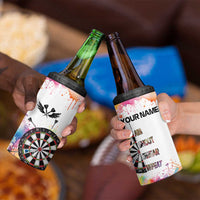 Custom Name Darts 4 in 1 Can Cooler Tumbler Funny Dartboards Colorful Paint Aim Shoot Swear Repeat - Wonder Print Shop
