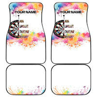 Custom Name Darts Car Mats Funny Dartboards Colorful Paint Aim Shoot Swear Repeat - Wonder Print Shop