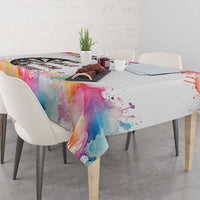 Custom Name Darts Tablecloth Funny Dartboards Colorful Paint Aim Shoot Swear Repeat - Wonder Print Shop