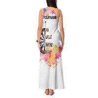 Custom Name Darts Tank Maxi Dress Funny Dartboards Colorful Paint Aim Shoot Swear Repeat - Wonder Print Shop