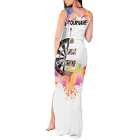 Custom Name Darts Tank Maxi Dress Funny Dartboards Colorful Paint Aim Shoot Swear Repeat - Wonder Print Shop