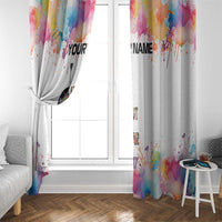 Custom Name Darts Window Curtain Funny Dartboards Colorful Paint Aim Shoot Swear Repeat - Wonder Print Shop
