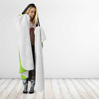 Personalized Custom Bass Fishing Hooded Blanket Jumping Fish Graphic and Green Black Honeycomb - Wonder Print Shop