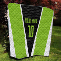 Personalized Custom Bass Fishing Quilt Jumping Fish Graphic and Green Black Honeycomb - Wonder Print Shop