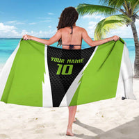 Personalized Custom Bass Fishing Sarong Jumping Fish Graphic and Green Black Honeycomb - Wonder Print Shop