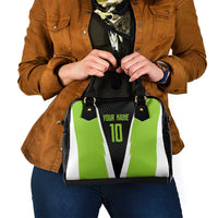 Personalized Custom Bass Fishing Shoulder Handbag Jumping Fish Graphic and Green Black Honeycomb - Wonder Print Shop
