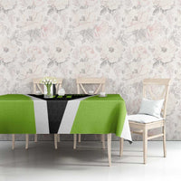 Personalized Custom Bass Fishing Tablecloth Jumping Fish Graphic and Green Black Honeycomb - Wonder Print Shop