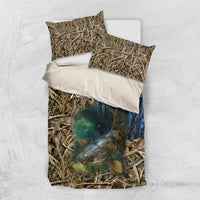 Catfish Fishing Underwater Scene Bedding Set Custom Name Swamp Grass and Camouflage - Wonder Print Shop
