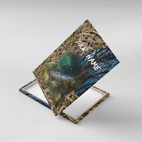 Catfish Fishing Underwater Scene Canvas Wall Art Custom Name Swamp Grass and Camouflage - Wonder Print Shop