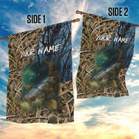 Catfish Fishing Underwater Scene Garden Flag Custom Name Swamp Grass and Camouflage - Wonder Print Shop