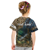 Catfish Fishing Underwater Scene Kid T Shirt Custom Name Swamp Grass and Camouflage - Wonder Print Shop
