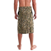 Catfish Fishing Underwater Scene Lavalava Custom Name Swamp Grass and Camouflage - Wonder Print Shop