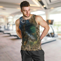 Catfish Fishing Underwater Scene Men Tank Top Custom Name Swamp Grass and Camouflage - Wonder Print Shop