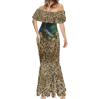 Catfish Fishing Underwater Scene Mermaid Dress Custom Name Swamp Grass and Camouflage - Wonder Print Shop