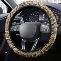 Catfish Fishing Underwater Scene Steering Wheel Cover Name Swamp Grass and Camouflage - Wonder Print Shop
