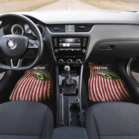 American Flag Largemouth Bass Fishing Car Mats Jumping Fish Graphic and Custom Name Design - Wonder Print Shop