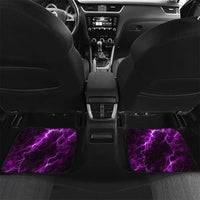 Bowling Ball and Pins Car Mats Purple Lightning Background and Custom Name Design - Wonder Print Shop
