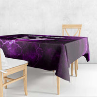 Bowling Ball and Pins Tablecloth Purple Lightning Background and Custom Name Design - Wonder Print Shop
