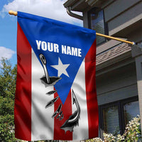 Puerto Rico Fishing Garden Flag Fish Hook Flag PR Custom Name - Wonder Print Shop