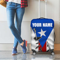 Puerto Rico Fishing Luggage Cover Fish Hook Flag PR Custom Name - Wonder Print Shop