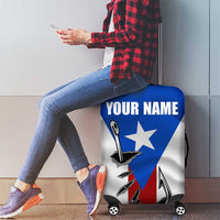 Puerto Rico Fishing Luggage Cover Fish Hook Flag PR Custom Name - Wonder Print Shop