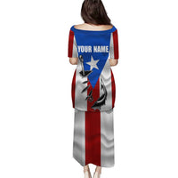 Puerto Rico Fishing Puletasi Fish Hook Flag PR Custom Name - Wonder Print Shop