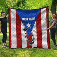 Puerto Rico Fishing Quilt Fish Hook Flag PR Custom Name - Wonder Print Shop