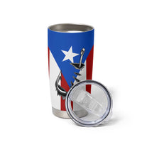 Puerto Rico Fishing Tumbler Cup Fish Hook Flag PR Custom Name - Wonder Print Shop