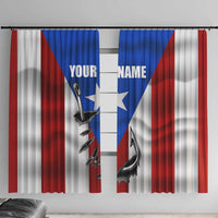 Puerto Rico Fishing Window Curtain Fish Hook Flag PR Custom Name - Wonder Print Shop