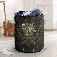 Personalized Muscular Goblin Weightlifting Laundry Basket Pain For Growth Dark Fantasy Gym Graphic